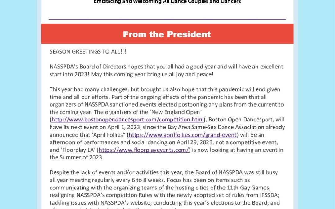 December 2022 E-Newsletter