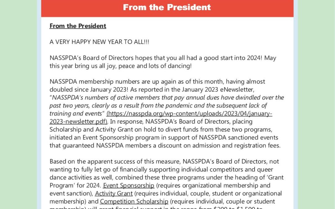 January 2024 E-Newsletter