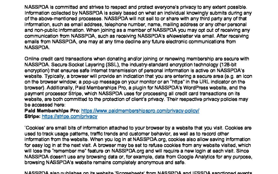 NASSPDA Privacy Policies april 2023