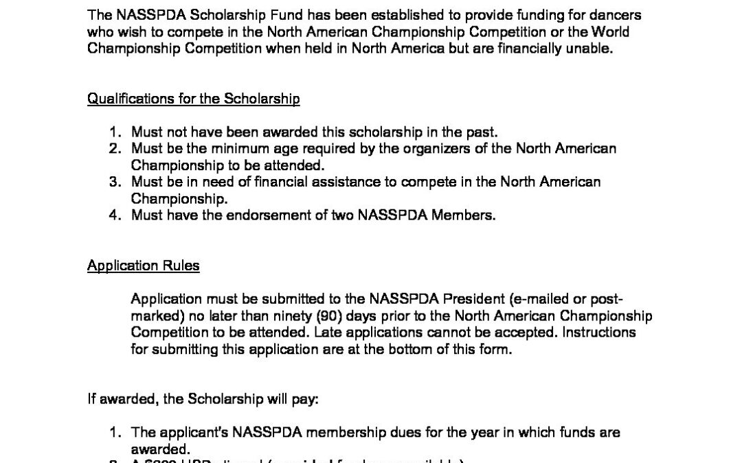 NASSPDA SCHOLARSHIP APPLICATION_KW_APR2017