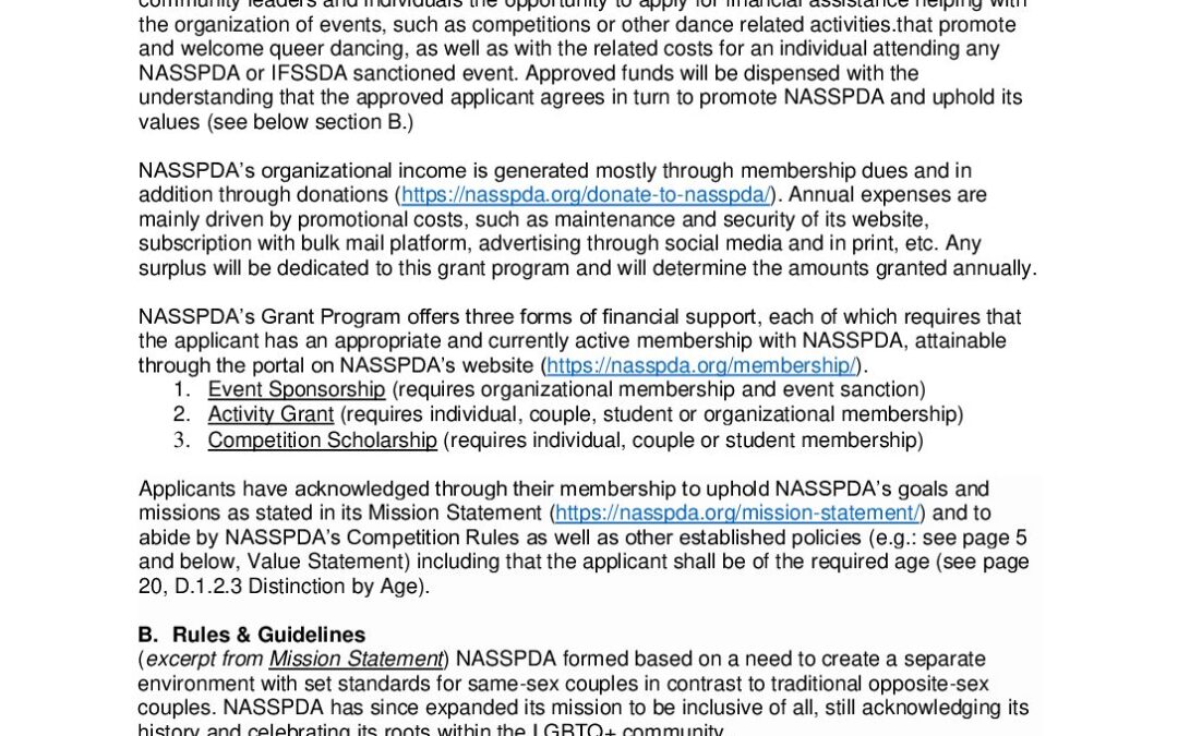 NASSPDA’s Grant Program effective May 2024